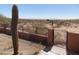 Spacious backyard featuring fencing with open desert mountain views at 27575 N Dolores Pl, San Tan Valley, AZ 85144