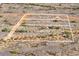 Aerial view shows three desert lots available for development with desert plants at 27864 N 158Th Ave, Surprise, AZ 85387