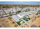 Aerial view of backyard with green lawn and neighborhood with matching homes at 3029 S 78Th Dr, Phoenix, AZ 85043