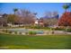 Neighborhood basketball court with green surface surrounded by beautiful landscaping at 3648 E Perkinsvile St, Gilbert, AZ 85295