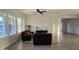 Bright living room featuring plantation shutters, tile floors, and comfortable seating at 6225 S Boulder St, Gilbert, AZ 85298