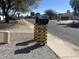 Street view featuring the house number and neighborhood scenery at 7350 E Pueblo Ave, Mesa, AZ 85208