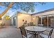 Private patio with brick pavers and comfortable outdoor seating at 7912 E Plaza Ave, Scottsdale, AZ 85250