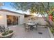 Relaxing patio with outdoor seating and a view to the interior at 7912 E Plaza Ave, Scottsdale, AZ 85250