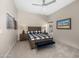 Bedroom featuring a wooden bed frame, neutral walls, a ceiling fan, and modern decor at 8315 N Sendero Tres M --, Paradise Valley, AZ 85253