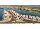 Residential neighborhood featuring lakeside homes with swimming pools and boat docks offering a luxurious lifestyle at 9019 W Acoma Dr, Peoria, AZ 85381