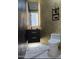Stylish powder room features designer fixtures and finishes at 11578 N 80Th Pl, Scottsdale, AZ 85260
