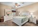 Bedroom featuring coordinated furnishings, neutral walls, carpet, and a large window at 1213 W Deoni Trl, San Tan Valley, AZ 85143