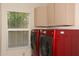Laundry room area with modern washer and dryer next to a window at 1915 E Citation Ln, Tempe, AZ 85284