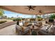Well furnished covered patio overlooking a golf course at 20113 N Lagos Ct, Surprise, AZ 85374