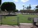 The community dog park features shaded seating, a grassy area, and secure fencing at 2416 N Snead Dr, Mesa, AZ 85215