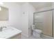 Bathroom featuring a modern vanity and a glass enclosed shower at 2907 S Elm St, Tempe, AZ 85282