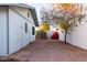 Desert landscaped side yard with gravel and stepping stone path at 2907 S Elm St, Tempe, AZ 85282