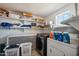 Functional storage room with shelving, washer, and dryer, providing ample space at 4020 W Tuckey Ln, Phoenix, AZ 85019