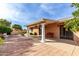 Backyard featuring a covered patio with columns at 7309 E Diamond Ave, Mesa, AZ 85208