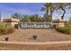 Welcome to Silverhawke. Elegant community entrance sign with desert landscaping, providing a sense of arrival and neighborhood pride at 741 W Harvard Ave, Gilbert, AZ 85233
