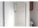 Bathroom featuring a shower stall, white fixtures, and neutral paint at 8865 E Baseline Rd # 1731, Mesa, AZ 85209