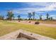 Scenic view of the golf course with mature trees and a clear blue sky, showcasing community landscaping at 10127 E Minnesota Ave, Sun Lakes, AZ 85248