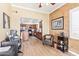 View of the office and eat in kitchen featuring wood cabinets and modern appliances at 10127 E Minnesota Ave, Sun Lakes, AZ 85248