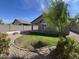 Backyard with desert landscaping, including palm tree and green grass at 11946 W Jackson St, Avondale, AZ 85323