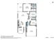 Detailed floor plan of a home, showing the layout, dimensions, and room names at 151 N 116Th Dr, Avondale, AZ 85323