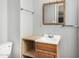 Bathroom with a vanity and sink, along with a mirrored medicine cabinet at 238 N 62Nd St, Mesa, AZ 85205