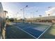 Outdoor pickleball courts with vibrant blue playing surfaces, perfect for active recreation at 26649 S Howard Dr, Sun Lakes, AZ 85248