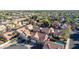 An aerial view featuring pools, green lawns, and well-maintained homes in a vibrant neighborhood at 819 W Kyle E Ct, Gilbert, AZ 85233