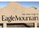 Sign for The Golf Club at Eagle Mountain against a blue sky, showcasing the community's branding at 9715 N Azure Ct # 4, Fountain Hills, AZ 85268