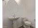 Powder room with pedestal sink and updated fixtures at 1588 N Pueblo Dr, Apache Junction, AZ 85120