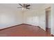 Large, open bedroom with wood flooring and ample closet space; ceiling fan included at 18608 N 4Th Ave, Phoenix, AZ 85027