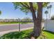 Street view of a residential community with green lawns, mature trees, and a clear blue sky at 18608 N 4Th Ave, Phoenix, AZ 85027