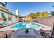 Refreshing pool area featuring clear blue water, lounge seating, and a peaceful outdoor atmosphere at 3957 E Adobe St, Mesa, AZ 85205