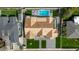 Aerial view of the property reveals a sprawling layout with a pool, lush landscaping, and ample parking at 6312 E Calle Del Paisano --, Scottsdale, AZ 85251