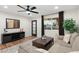 Inviting living room with stylish furniture, wood floors, and lots of natural light at 6601 E Latham St, Scottsdale, AZ 85257