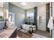 Modern bathroom with a soaking tub, glass shower, and stylish fixtures, complete with a skylight at 12026 N 138Th St, Scottsdale, AZ 85259