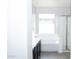 Bright bathroom showcasing a shower, soaking tub, and sleek vanity at 20471 E Carriage Way, Queen Creek, AZ 85142