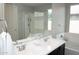 Bathroom featuring a shower, soaking tub, and double sink vanity at 20471 E Carriage Way, Queen Creek, AZ 85142