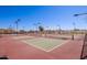 Several outdoor pickleball courts with lighting and fencing, ideal for recreational activities at 2420 E San Borja Trl, Casa Grande, AZ 85194