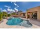 This house features a private pool and a covered patio, great for outdoor entertaining at 3546 E Latham Way, Gilbert, AZ 85297