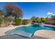 Spend your summers enjoying this home's beautiful private pool and spa area at 3546 E Latham Way, Gilbert, AZ 85297