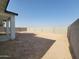 Spacious and private backyard with block wall, awaiting landscape at 3782 N Camden Dr, Florence, AZ 85132