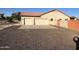 Front of single-Gathering home with a two-car garage, desert landscaping, and terracotta roof at 4511 S 181St Ave, Goodyear, AZ 85338