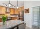 Elegant kitchen featuring a marble island, stainless steel appliances, and ample cabinet space at 4665 S Palacio Way, Gold Canyon, AZ 85118