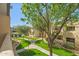 Scenic courtyard view featuring green lawns, walkways, trees, and neighboring apartments at 11333 N 92Nd St # 2072, Scottsdale, AZ 85260