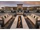 The pool area features a fire pit and comfortable seating with mountain views at 2121 W Sonoran Desert Dr # 13, Phoenix, AZ 85085