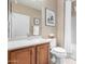 Updated bathroom with a single sink vanity and a shower featuring a neutral design at 26485 W Yukon Dr, Buckeye, AZ 85396