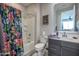 Modern bathroom with a shower-tub combo and a stylish vanity with a sink at 4100 S Pinelake Way # 143, Chandler, AZ 85249