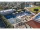 Aerial view of a community basketball court, pool, and other recreational amenities at 54 Leisure World --, Mesa, AZ 85206