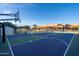 Community basketball court with hoop and seating area at 54 Leisure World --, Mesa, AZ 85206